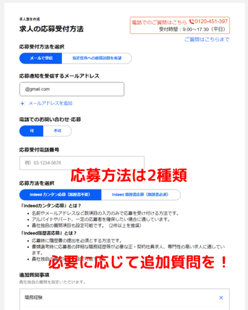 ⑤応募受付方法